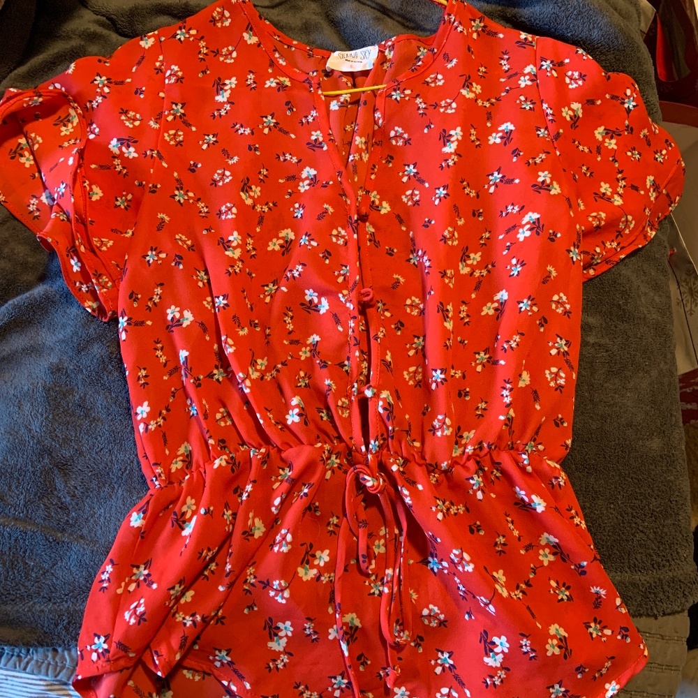 Red Flower Shirt